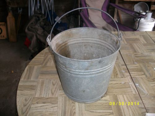 Vintage Metal Galvanized Milk Bucket Lot 14-23-0