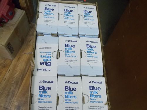 Delaval  blue milk filters sewn sleeve/sock 4-7/8 x 33.5 NEW