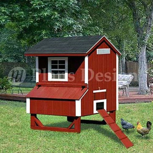 Backyard Hen House / Chicken Coop Plans Easy DIY #90504G, Free Chicken Run Plans