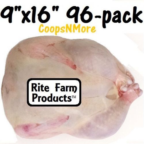96 PACK OF 9&#034;x16&#034; POULTRY SHRINK BAGS CHICKEN FOOD PROCESSING SAVER HEAT FREEZER