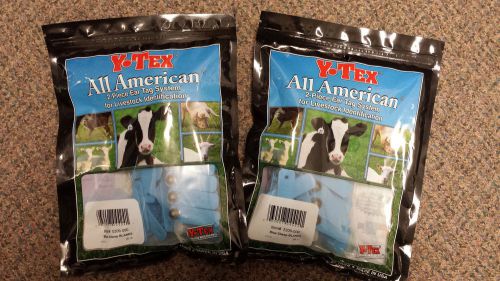 SheepStar All American Y-Tex Sheep Eartags Blank Identification Blue 50 Tags