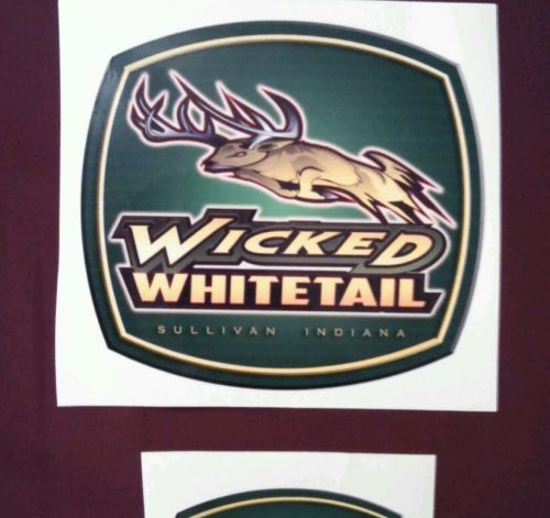 New  Wicked Whitetail decal John Deere tractor pulling  6x6 inch  free shipping
