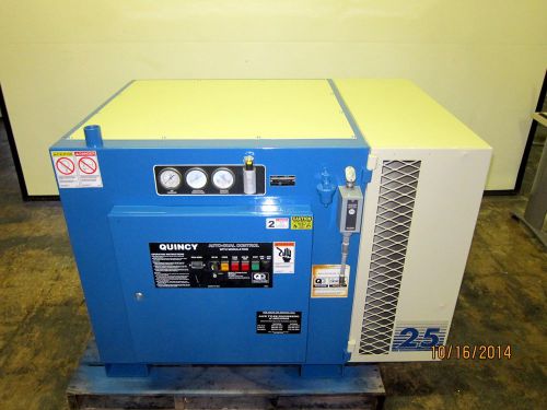 1997 qunicy 25 hp rotary screw air compressor for sale