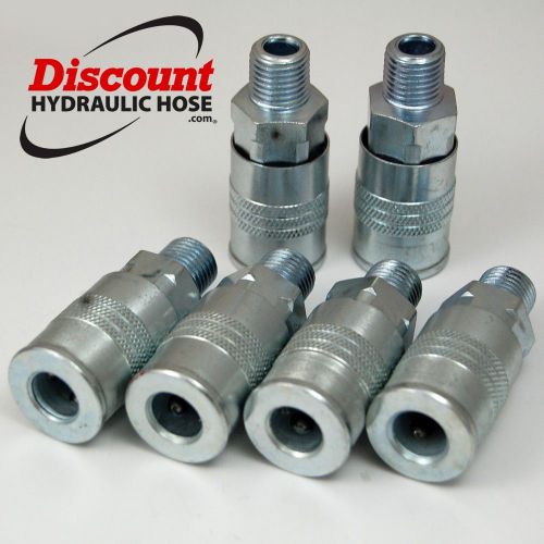 6 new 1/4&#034; npt male x aro quick connect couplers - similar to dixon dc37 for sale