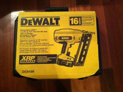 dewalt dc618k heavy-duty xrp finish nailer kit cordless nail gun