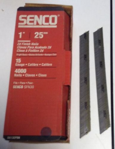 Senco DA13EPBN 1&#034; 2D Finish Nails 15ga Bright Basic Approx. 4000 Count Box
