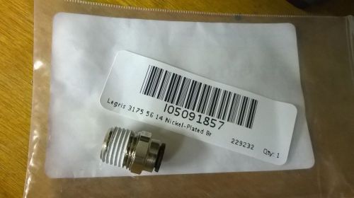 Legris 3175 56 14 Nickel-Plated Brass Push-to-Connect Fitting, Inline Connector,