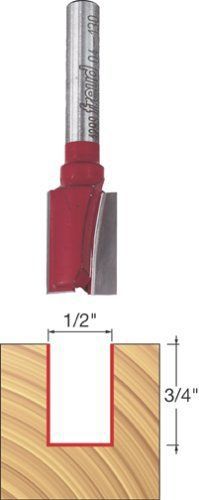 Freud 04-130 1/2-Inch Diameter by 3/4-Inch Double Flute Straight Router Bit with