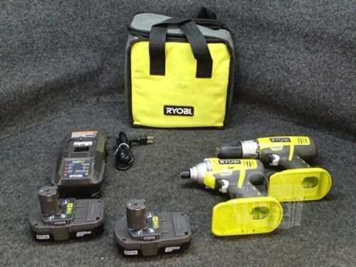 Ryobi P882 ONE+ 18-Volt Lithium-Ion Drill and Impact Driver Combo Kit