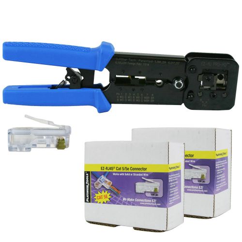 Platinum tools 100054 ez-rjpro hd crimp tool, ez-rj45 cat5/5e 200 connectors for sale