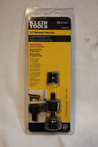 Brand New Klein Tools 1/2&#034; Knockout Punch Set - 53728-SEN - Fast Shipping