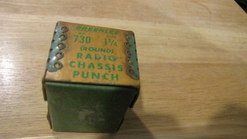 Greenlee 1 1/4&#034; Diameter 730 Radio Chassis Knockout Punch fast shipping