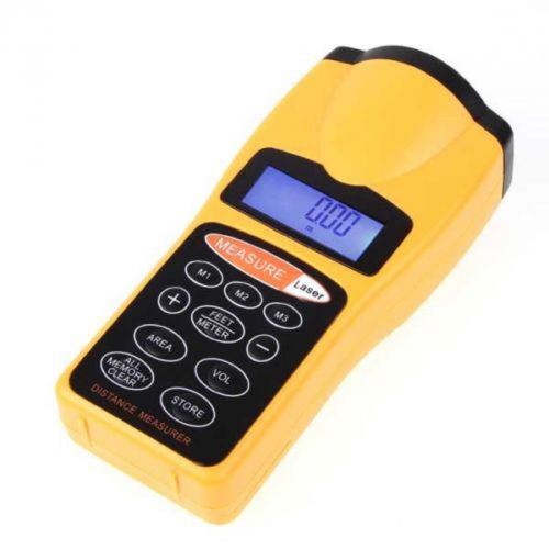 Ultrasonic tape measure distance meter/measurer &amp; laser pointer range finder for sale