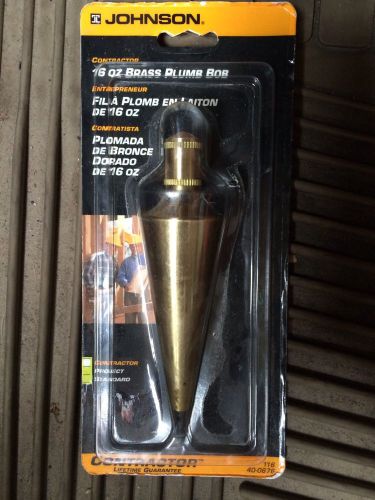 Johnson Leveling Tool 16oz Plumb Bob - New In Box