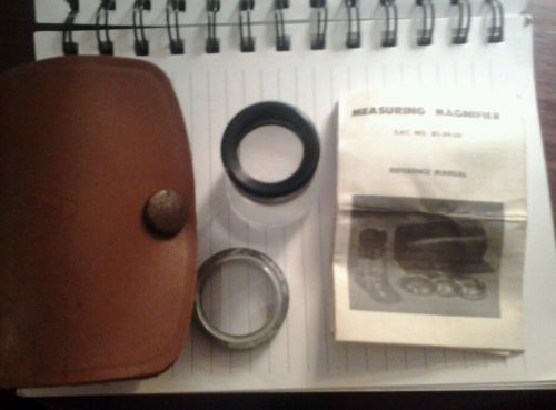 Vintage Bausch &amp;  Lomb Measuring magnifier  w/case, Metric Lens