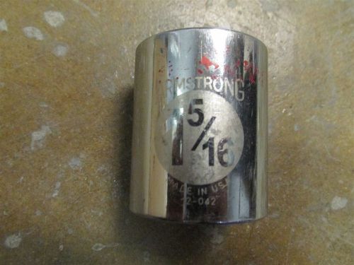 Armstrong 12-042 Chrome 1-5/16&#034; Standard Socket 6 Point 1/2&#034; Drive Made in USA!