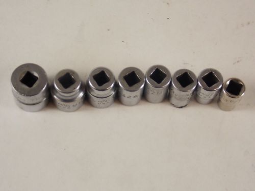 8 pc shallow 6pt. 1/4&#034; drive sae socket set -mixed brand mac snap-on craftsman for sale