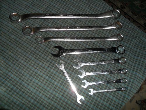 Vintage sk professional tools open &amp; 12 pts  box end wrench lot of 10 for sale