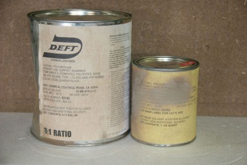 Deft Polyurethane Topcoat Paint Kit 03-BK-074 (Gunship Black 37038) 1 Gal