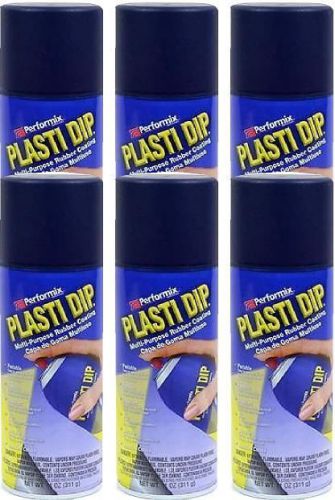 PERFORMIX PLASTI DIP BLACK AND BLUE CASE of 6 11OZ RUBBER HANDLE SPRAY NEW