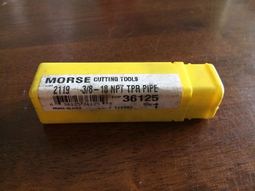 Morse Cutting Tools #36125 3/8-18 Npt Tpr Pipe Tap