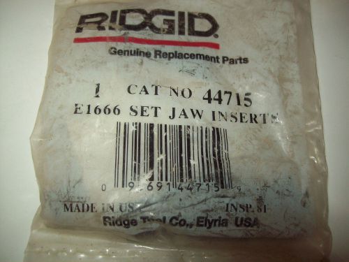 Ridgid 44715  Set Jaw Insertts E1666 made in USA  New