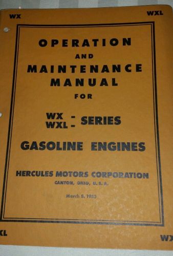 Operation and maintenance manual for WX WXL Series Gas Engine Hercules