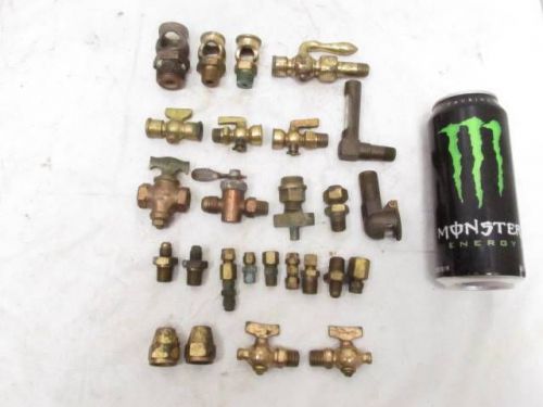 26 Piece Antique Brass Valve Stove Gas Shutoff Oiler Hit &amp; Miss 2 Lunkenheimer