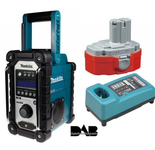 Makita bmr104 pa18 dc1804 dab radio white + 18v battery &amp; charger +vat receipt for sale