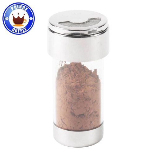 Concept art cocoa chocolate powder sugar flour shaker with cover for cappuccino for sale