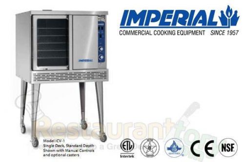 IMPERIAL COMMERCIAL CONVECTION OVEN SINGLE DECK DEPTH NATURAL GAS MODEL ICV-1
