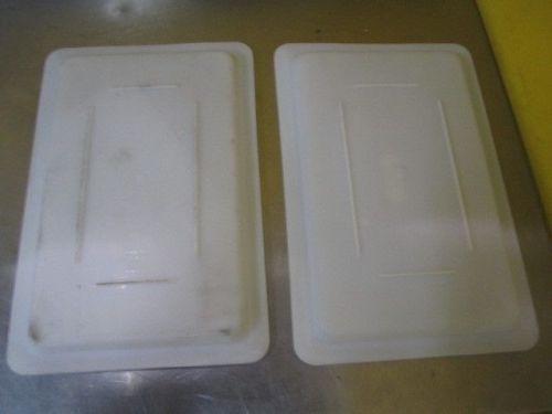 Carlisle lot of 2 plastic lids width: 12&#034; height: 18&#034; - must sell! send offer! for sale