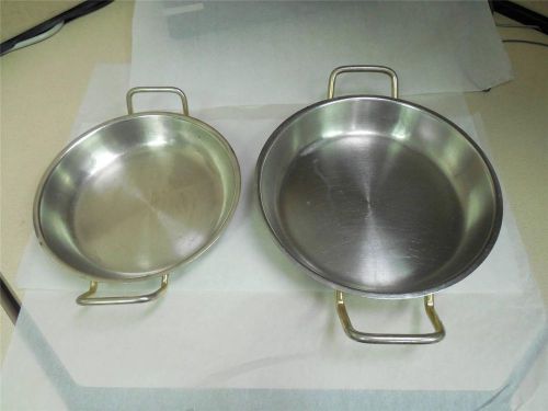 French omelet pans - set of 2 - induction ready- made from 18/10 stainless steel for sale