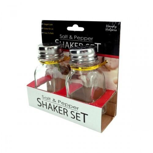 Squared salt and pepper shaker set handy helpers for sale