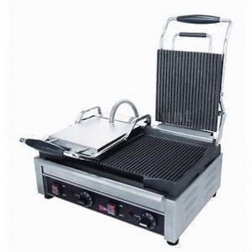 Cecilware SG2LG Commercial Double Grooved Panini Press Sandwich Grill