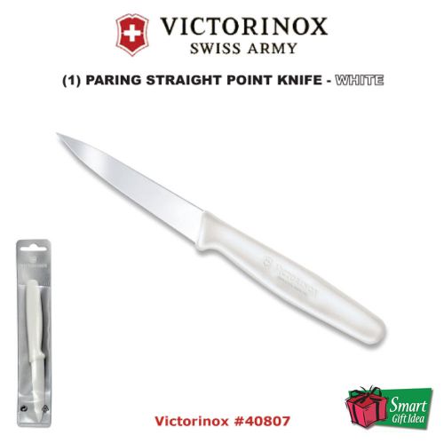 Victorinox Paring Knife, 3 1/4&#034; Straight Blade, White Handle #40807