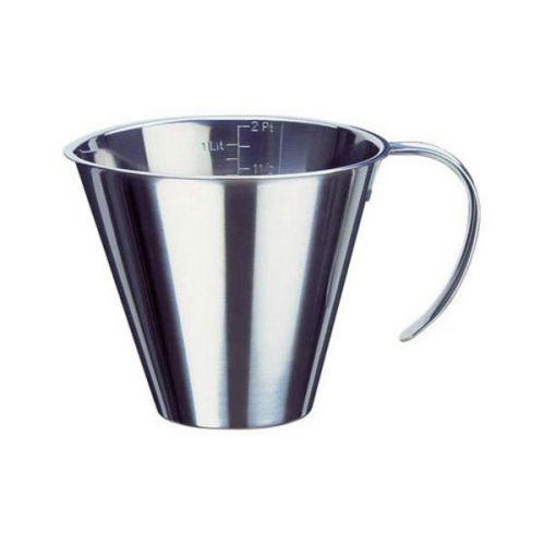 Spouted Stack-able Measuring Jug, Stainless Steel Set of 2: 1 1/2 &amp; 2 1/8 quarts