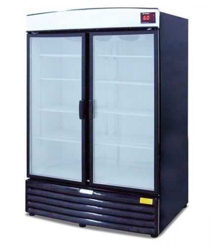 Metalfrio 2  Door Glass Refrigerator,Soda Cooler Beverage Merchandiser REB-43