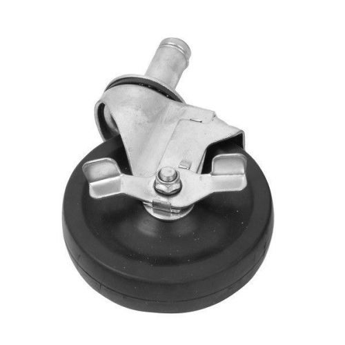 5&#034; Rubber Wheel Caster With Brake For Commercial Kitchen Wire Shelving