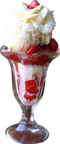 1 Pair of STRAWBERRY SUNDAE STICKERS - CATERING CAFES  Etc.