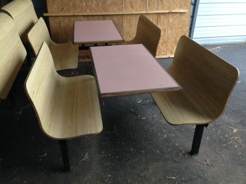 Plymold Series Restaurant Booth Seating Dinner Table - We Have 6 Total - PICKUP
