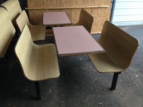 Plymold Series Restaurant Booth Seating Dinner Table - We Have 6 Total - PICKUP
