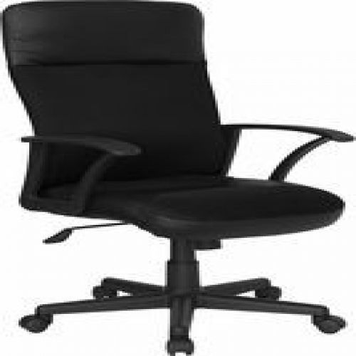 Flash Furniture CP-A142A01-GG High Back Black Leather / Mesh Combination Executi