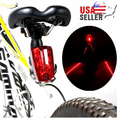 Safety Caution Laser Tail LED Rear Beam Red Light Cycling Bike Bicycle Flashing