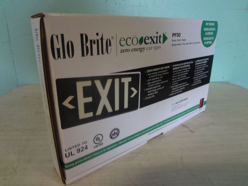 Brand new in box  commercial &#034;glo brite&#034; eco exit sign 50&#039; viewing distance for sale