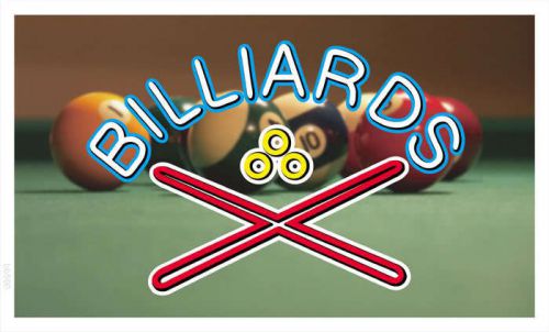 bb590 Billiards Pool Room Banner Shop Sign