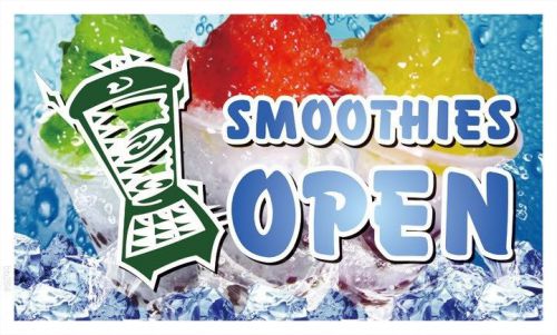 bb264 Smoothies OPEN Shop Banner Sign