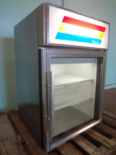 &#034;true&#034; lighted refrigerated c.top  single door display cooler/case/merchandiser for sale