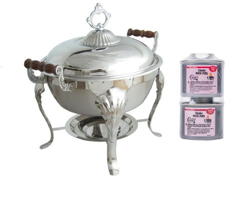5qt stainless round chafer chafing dish catering set buffet food warmer lowest$ for sale