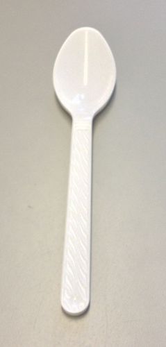 Spoons White Polypropylene Heavy Weight Teaspoon, 6&#034; length, 1000/case